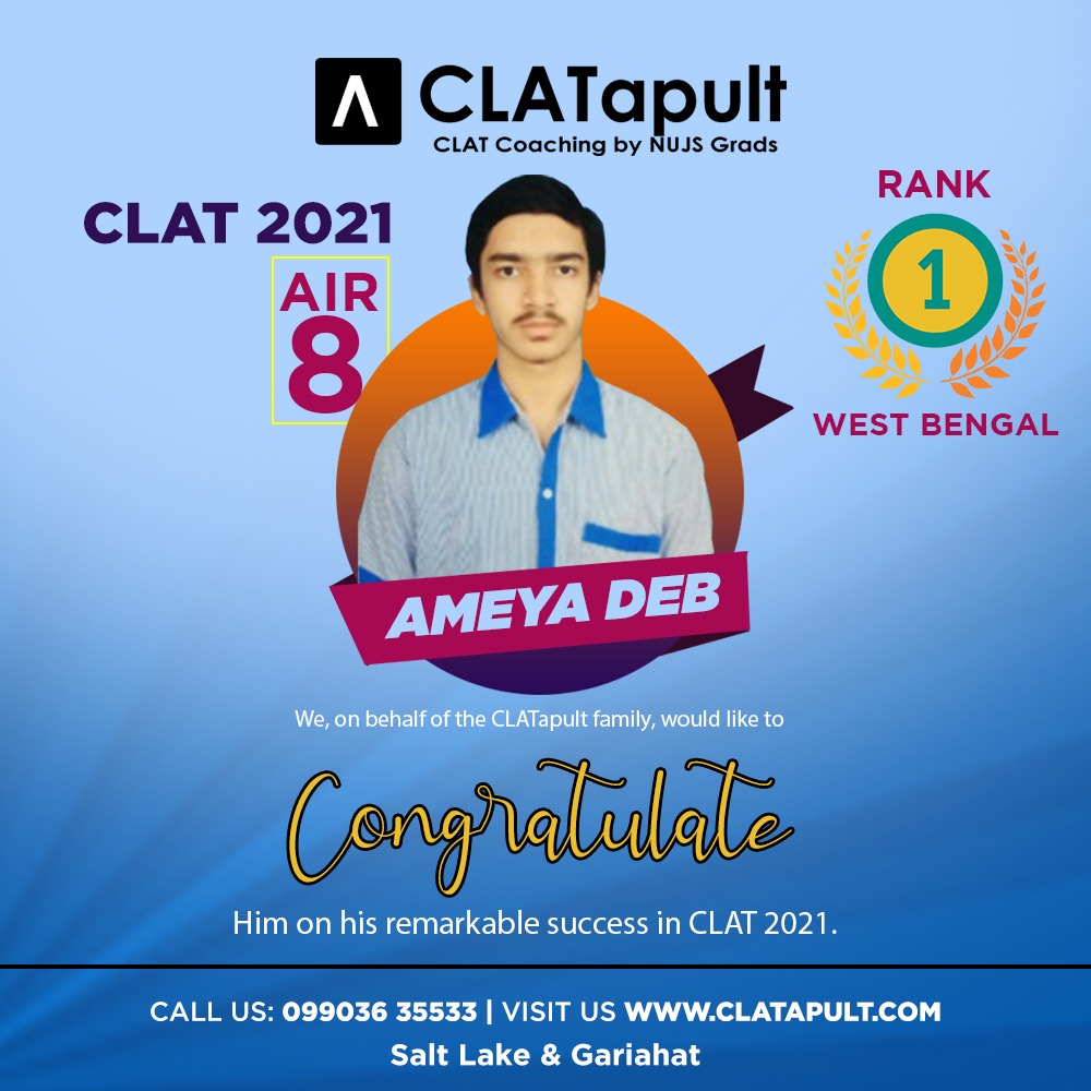 CLAT COACHING IN KOLKATA RESULTS 2021