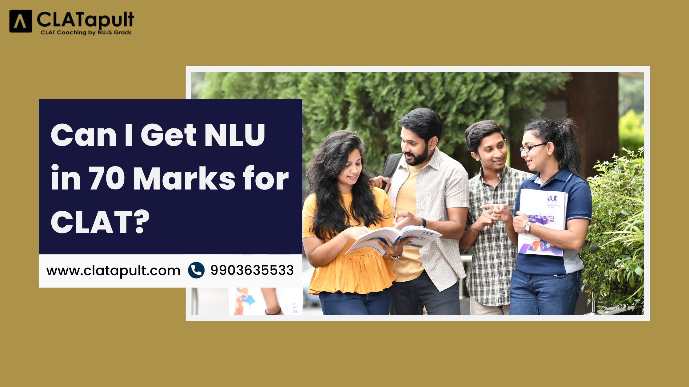 Can I get NLU in 70 marks for CLAT?